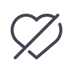 Heart Slash SVG Icon
